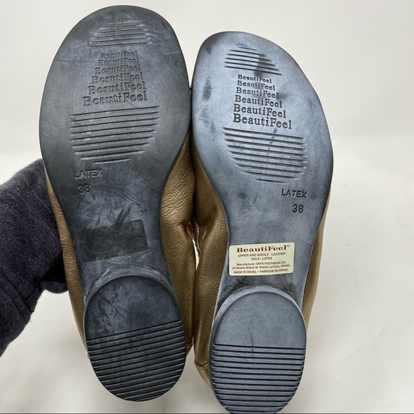 Beautifeel Ivana leather ballet flats plating brown - Picture 5 of 8